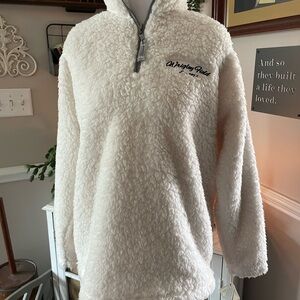 Wrigley Field White Sherpa Fleece Pullover